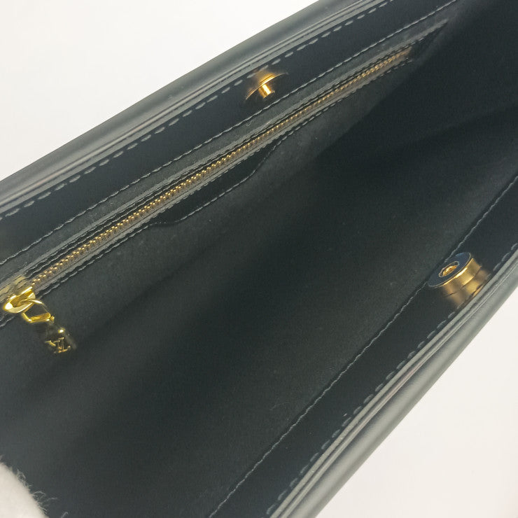 LOUIS VUITTON ルイヴィトン ショルダーバッグ サントロペ M52462 ブラック エピ レディース ゴールド金具 美品