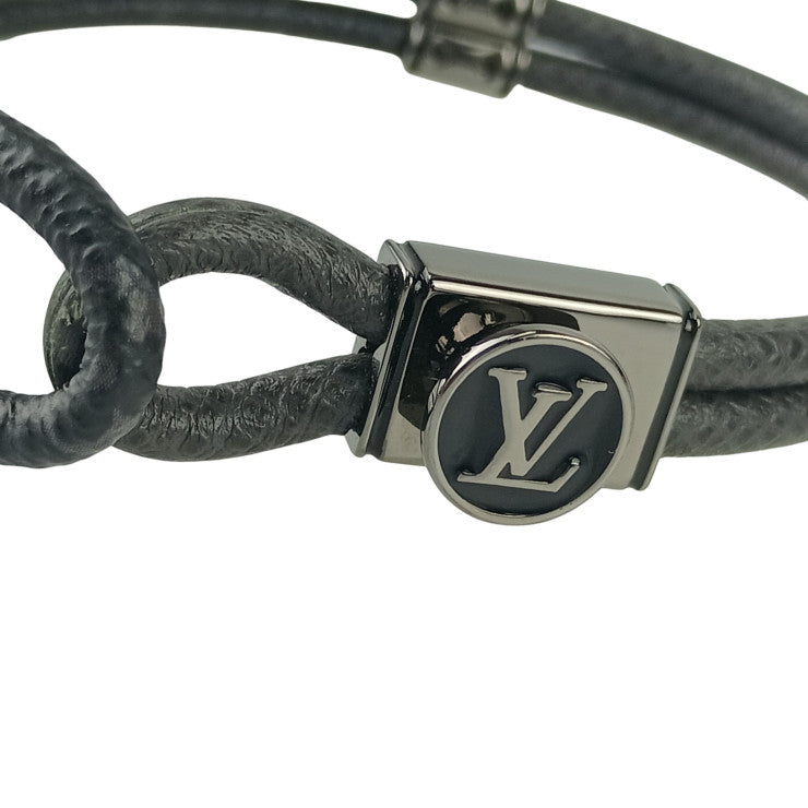 LOUIS VUITTON ルイヴィトン ブレスレット モノグラム・エクリプス タイガ ブレスレット･ループ イット M6780 ブラック系 PVC レザー メンズ ブラック金具 超美品