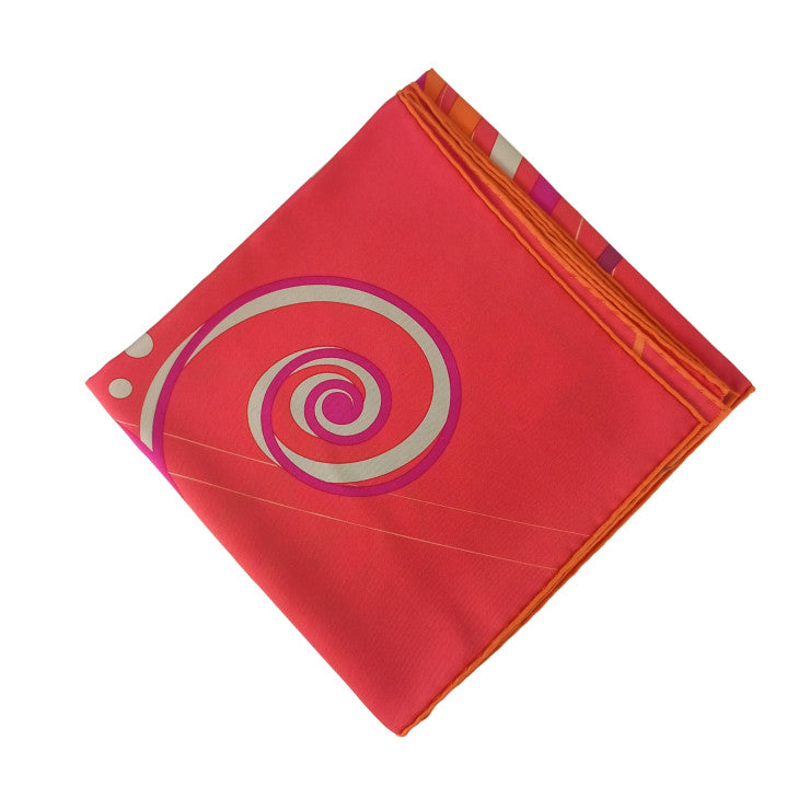 HERMES エルメス スカーフ カレ90 COMME HISTOIRES レッド系 シルク レディース 超美品