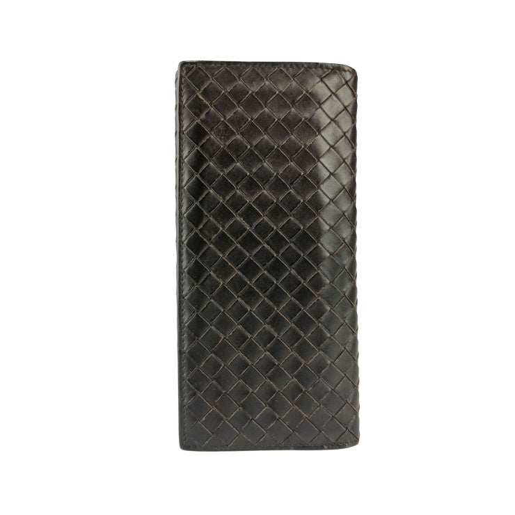 BOTTEGA VENETA ボッテガべネタ 長財布 イントレチャート 120697 ダークブラウン レザー メンズ 札入れ