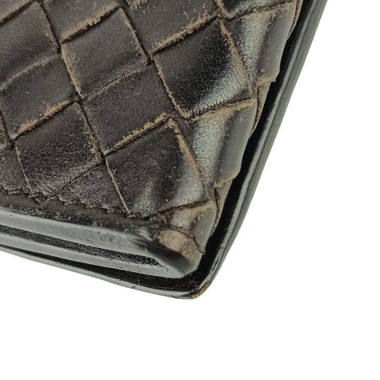 BOTTEGA VENETA ボッテガべネタ 長財布 イントレチャート 120697 ダークブラウン レザー メンズ 札入れ