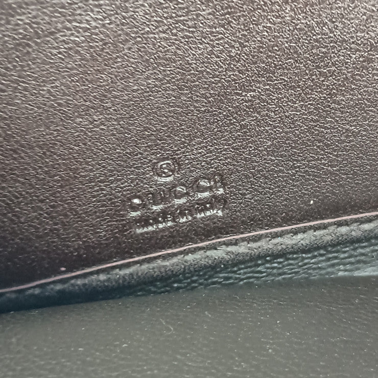 GUCCI グッチ 長財布 グッチシマ ジップアラウンドウォレット 233025 ダークブラウン シルバー金具 レザー ユニセックス ラウンドファスナー