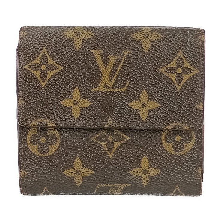 LOUIS VUITTON ルイヴィトン 二つ折り財布 ポルトモネ・ビエ カルト クレディ M61652 ブラウン モノグラムキャンバス レディース Wホック