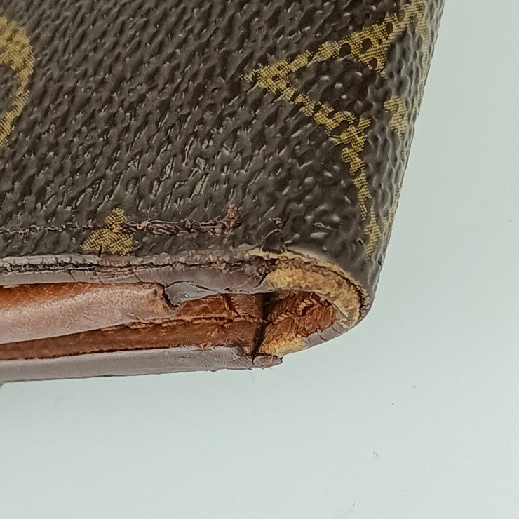 LOUIS VUITTON ルイヴィトン 二つ折り財布 ポルトモネ・ビエ カルト クレディ M61652 ブラウン モノグラムキャンバス レディース Wホック