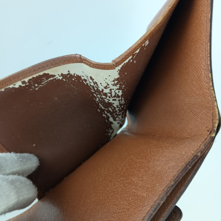 LOUIS VUITTON ルイヴィトン 二つ折り財布 ポルトモネ・ビエ カルト クレディ M61652 ブラウン モノグラムキャンバス レディース Wホック