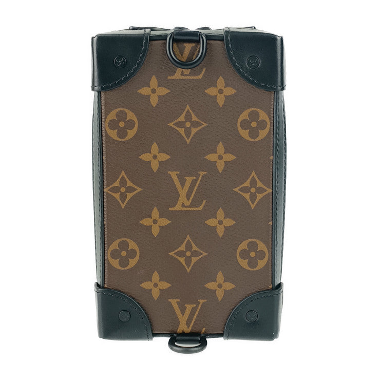 新古未使用展示品 LOUIS VUITTON ルイヴィトン ショルダーバッグ ソフトトランク・フォーンボックス M80144 ブラウン ブラック グリーン系 パープル系 モノグラムキャンバス レザー メンズ ポシェット
