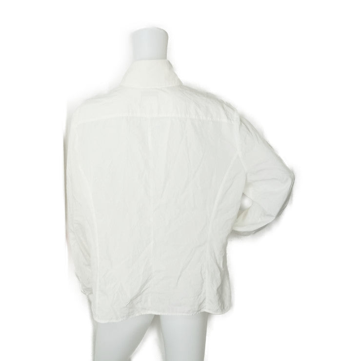 CHANEL シャネル ブラウス ココマーク パールボタンシャツ P24396V12141 ホワイト コットン100％ レディース トップス 長袖シャツ #50