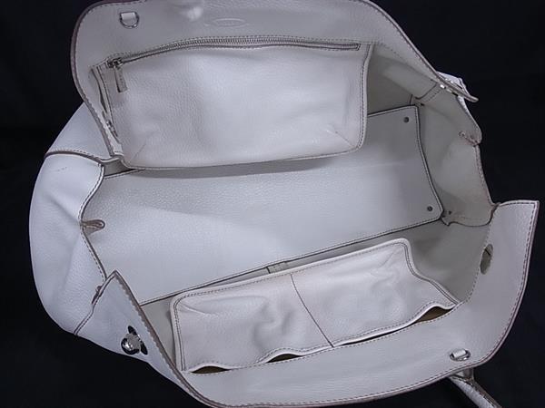 TODS トッズ トートバッグ Dバッグ - アイボリー系 レザー レディース シルバー金具