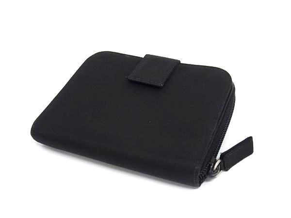 PRADA プラダ 財布 トライアングルロゴ M605A ブラック テスートナイロン ユニセックス 二つ折り 三角ロゴマーク シルバー金具