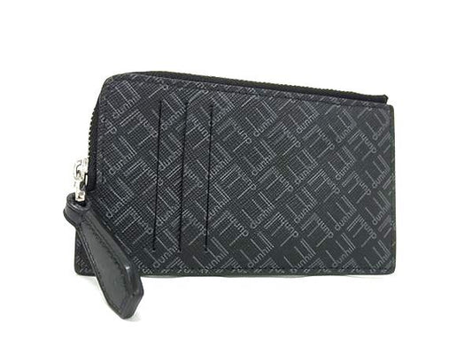 dunhill ダンヒル コインケース シグネチャー フラグメントケース - ブラック系 PVC レザー メンズ シルバー金具 超美品