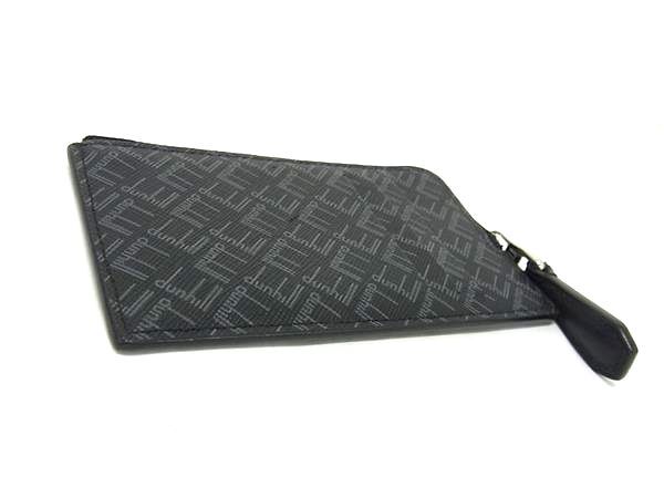 dunhill ダンヒル コインケース シグネチャー フラグメントケース - ブラック系 PVC レザー メンズ シルバー金具 超美品