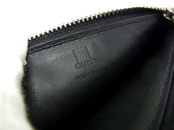 dunhill ダンヒル コインケース シグネチャー フラグメントケース - ブラック系 PVC レザー メンズ シルバー金具 超美品