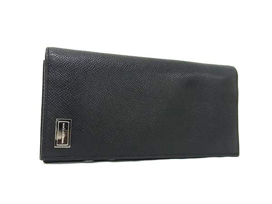 DOLCE＆GABBANA ドルチェ&ガッバーナ 財布 - - ブラック レザー メンズ 二つ折り長財布 美品