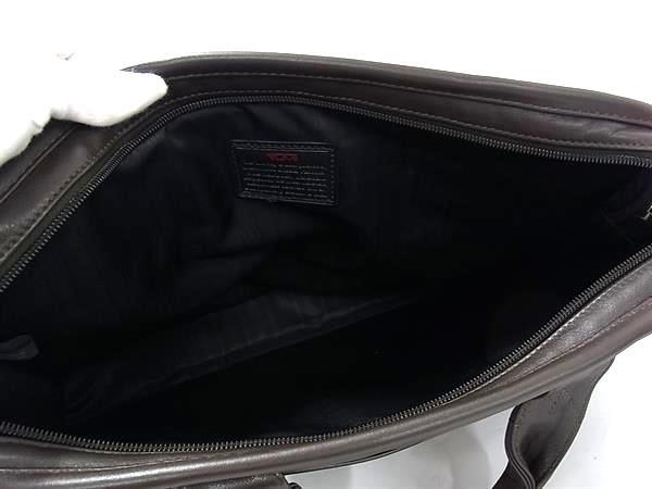 TUMI トゥミ ビジネスバッグ ALPHA slim Deluxe Leather portfolio スリム デラックス レザー ポートフォリオ 96101BH ブラウン レザー メンズ 2WAY 美品