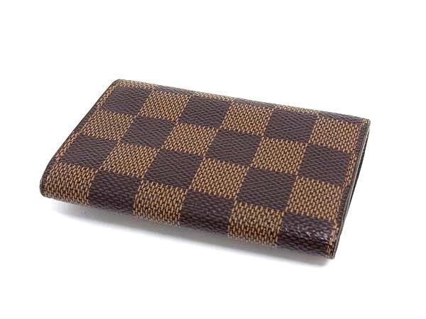 LOUIS VUITTON ルイヴィトン キーケース ミュルティクレ6 N62630 エベヌ ダミエ ユニセックス 6連 ゴールド金具 美品
