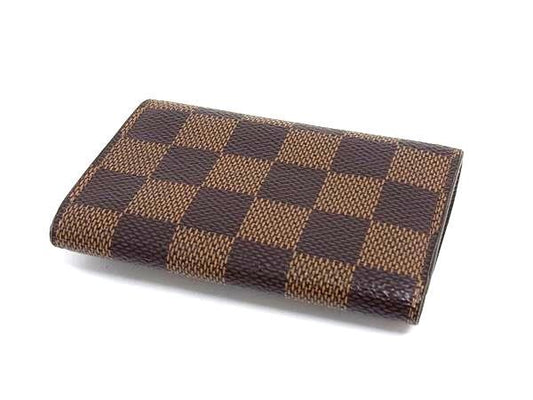 LOUIS VUITTON ルイヴィトン キーケース ミュルティクレ6 N62630 エベヌ ダミエ ユニセックス 6連 ゴールド金具 美品