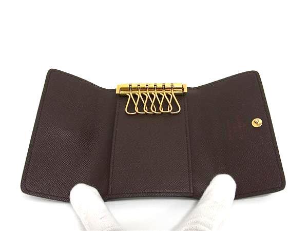LOUIS VUITTON ルイヴィトン キーケース ミュルティクレ6 N62630 エベヌ ダミエ ユニセックス 6連 ゴールド金具 美品