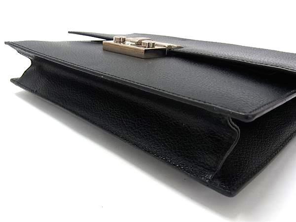 Salvatore Ferragamo サルヴァトーレフェラガモ セカンドバッグ - AU-24 9502 ブラック レザー メンズ シルバー金具