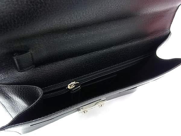 Salvatore Ferragamo サルヴァトーレフェラガモ セカンドバッグ - AU-24 9502 ブラック レザー メンズ シルバー金具