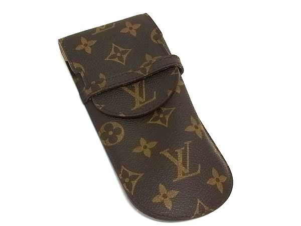 LOUIS VUITTON ルイヴィトン メガネケース エテュイ リュネット ラバ M62970 ブラウン モノグラム ユニセックス 眼鏡ケース 美品