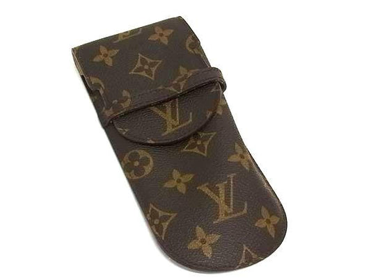 LOUIS VUITTON ルイヴィトン メガネケース エテュイ リュネット ラバ M62970 ブラウン モノグラム ユニセックス 眼鏡ケース 美品