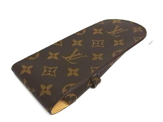 LOUIS VUITTON ルイヴィトン メガネケース エテュイ リュネット ラバ M62970 ブラウン モノグラム ユニセックス 眼鏡ケース 美品