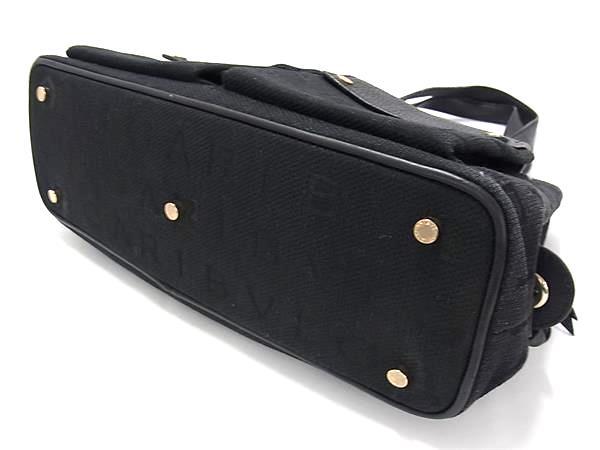 BVLGARI ブルガリ ハンドバッグ ロゴマニア - ブラック キャンバス レディース ゴールド金具 美品