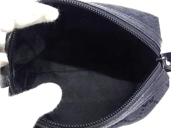 GUCCI グッチ ポーチ マルチポーチ 29596 ブラック GGキャンバス×レザー ユニセックス メイクポーチ