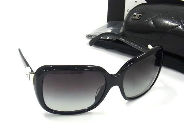 CHANEL シャネル アイウェア ココマーク リボン サングラス 5171-A c.501/3C ブラック プラスチック レディース 60□17 135 3N