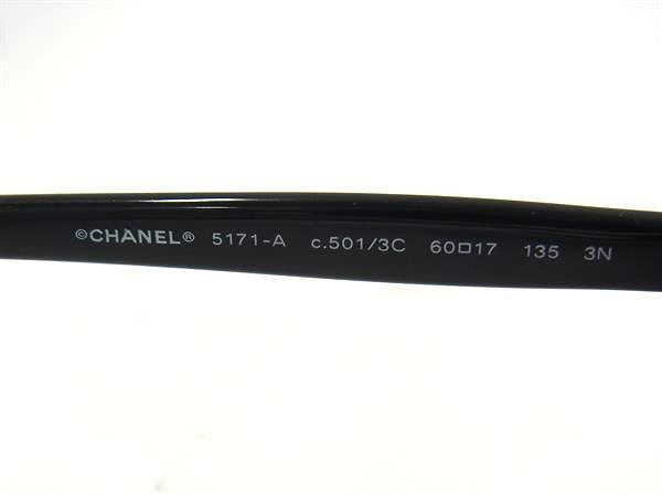CHANEL シャネル アイウェア ココマーク リボン サングラス 5171-A c.501/3C ブラック プラスチック レディース 60□17 135 3N