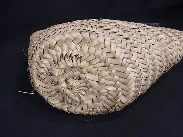 Christian Louboutin クリスチャン ルブタン トートバッグ LOUBISHORE SMALL ルビショア スモール - ナチュラル×ブラウン系 ラフィア×レザー レディース かごバッグ 美品