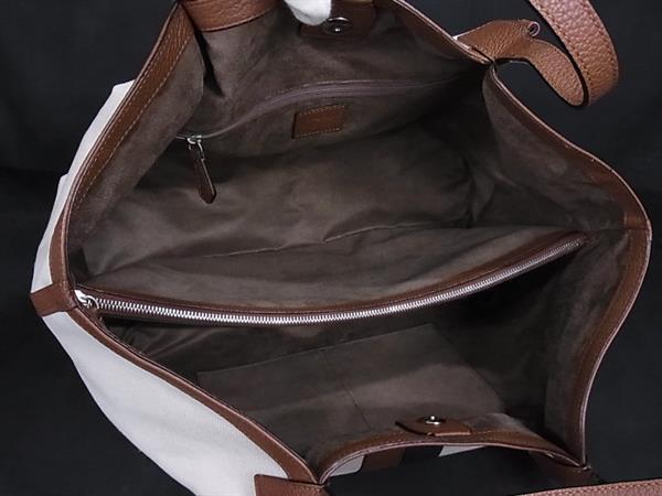 SERAPIAN セラピアン トートバッグ SECRET シークレット - ナチュラル×ブラウン系 キャンバス×レザー レディース ショルダー バック 超美品