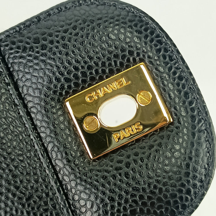 CHANEL シャネル ショルダーバッグ クラシック ラージ ハンドバッグ デカマトラッセ 30 A58600 ブラック キャビアスキン レディース 二重蓋 ゴールド金具 超美品