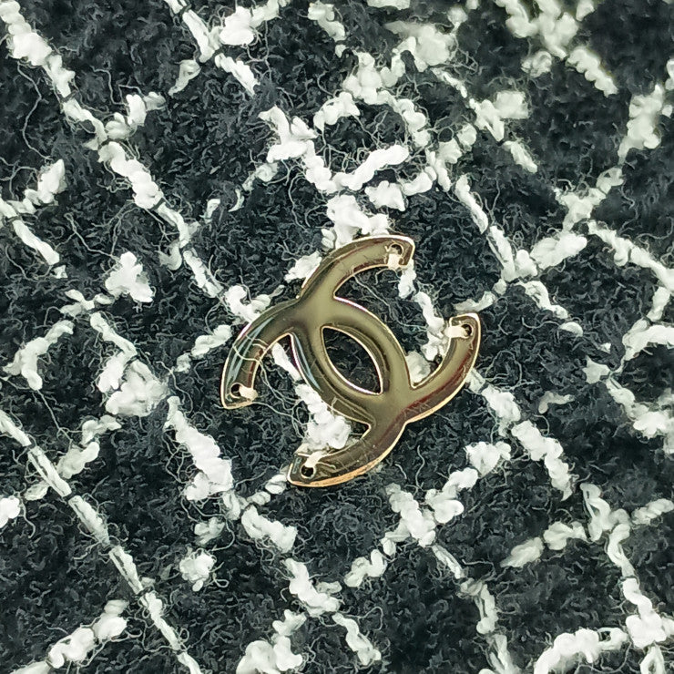 CHANEL シャネル 帽子 バケットハット AA9467B14134 ブラック コットン ポリアミド レディース ココマーク ツイード 美品