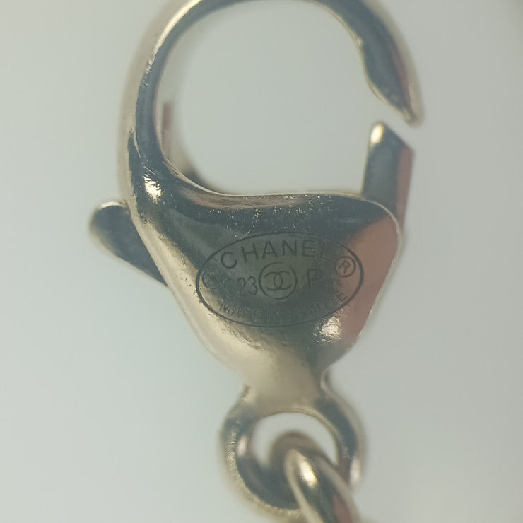 CHANEL シャネル リストウェア ココハート ブレスレット ゴールド ガンメタル系 メタル ラインストーン レディース C23 P 美品