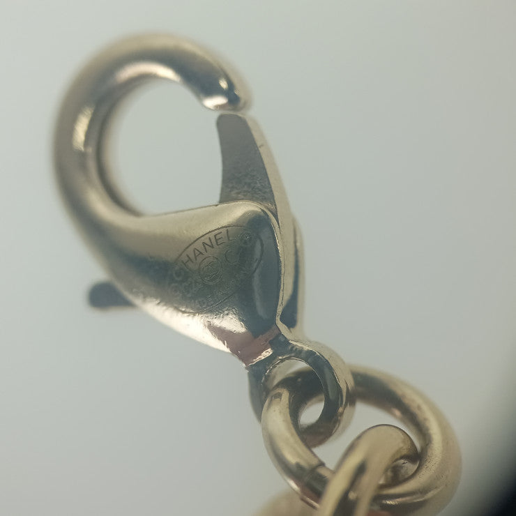 CHANEL シャネル リストウェア ココマーク チェーン ブレスレット ゴールド メタル ラインストーン レディース C23 C 美品