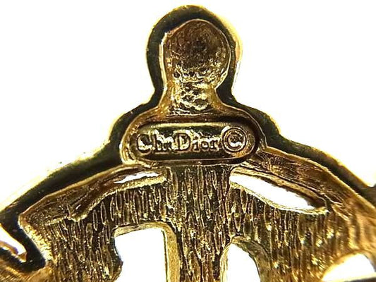 ChristianDior クリスチャンディオール ブローチ ゴールド メタル レディース エンブレムロゴ