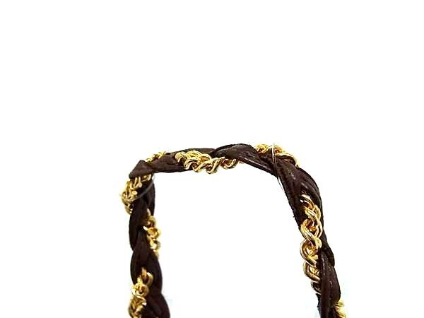 BALLY バリー ショルダーバッグ Bロゴ ブラウン レザー レディース タッセル キルティング ゴールド金具