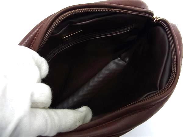 BALLY バリー ショルダーバッグ Bロゴ ブラウン レザー レディース タッセル キルティング ゴールド金具