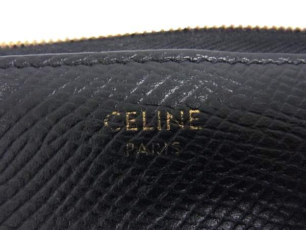 CELINE セリーヌ 財布 ラージ ジップウォレット ブラック レザー ユニセックス ラウンドファスナー 長財布 ゴールド金具