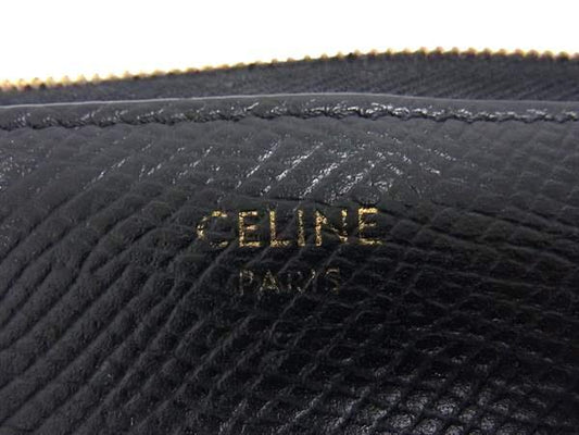 CELINE セリーヌ 財布 ラージ ジップウォレット ブラック レザー ユニセックス ラウンドファスナー 長財布 ゴールド金具