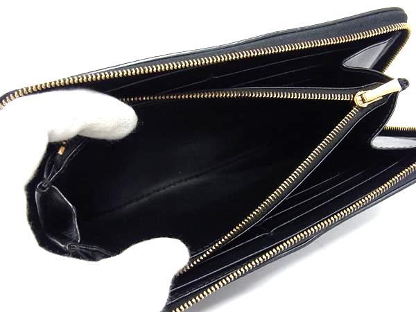 CELINE セリーヌ 財布 ラージ ジップウォレット ブラック レザー ユニセックス ラウンドファスナー 長財布 ゴールド金具