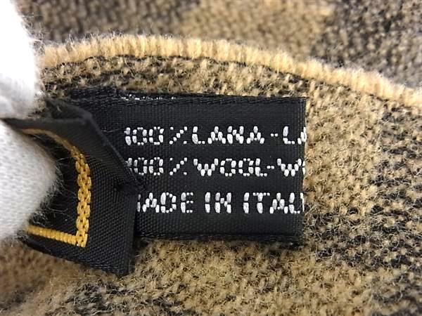 FENDI フェンディ マフラー ズッカ ブラウン系 ウール100％ ユニセックス フリンジ 美品