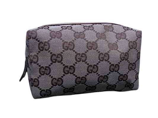 GUCCI グッチ ポーチ GGキャンバス 29595 ベージュ ブラウン キャンバス レザー レディース