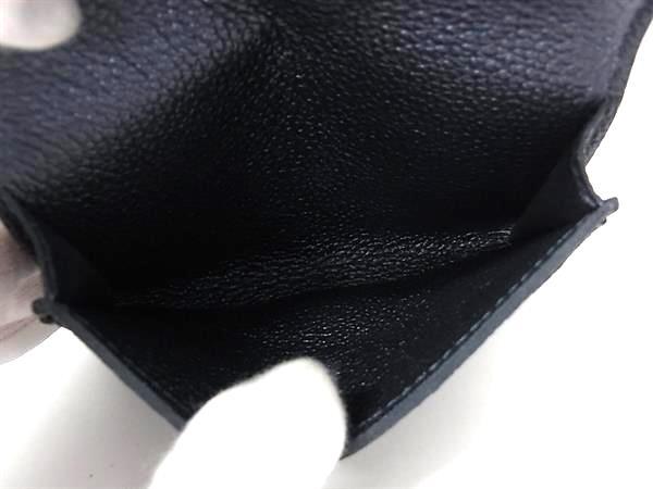 LOUIS VUITTON ルイヴィトン カードケース アンヴェロップ カルトドゥヴィジット M80944 メタリックネイビー モノグラムアンプラント ユニセックス フライト・モード シルバー金具 美品