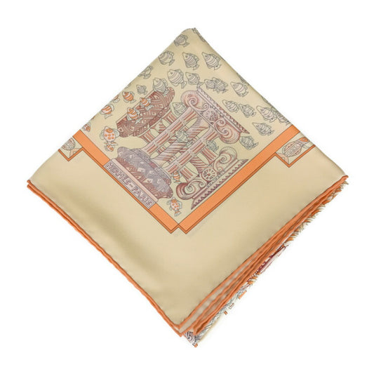 新古未使用展示品 HERMES エルメス スカーフ カレ90 RENCONTRE OCEANE - オレンジ系 マルチカラー シルク100％ レディース