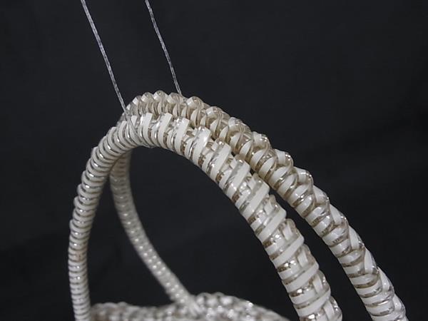 ANTEPRIMA アンテプリマ ハンドバッグ ワイヤーバッグ - ライトベージュ PVCワイヤー レディース 2WAY ラインストーン フェイクパール リボン 美品