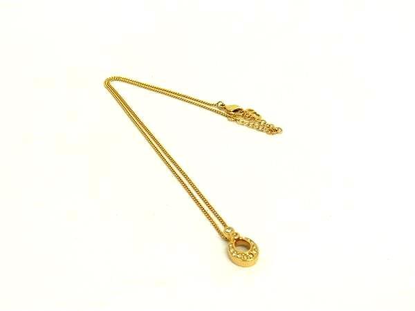 ChristianDior ディオール ネックレス - - ゴールド メタル レディース ラインストーン