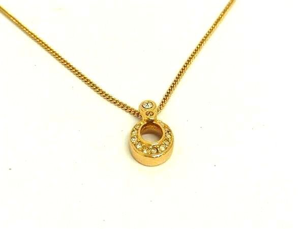 ChristianDior ディオール ネックレス - - ゴールド メタル レディース ラインストーン