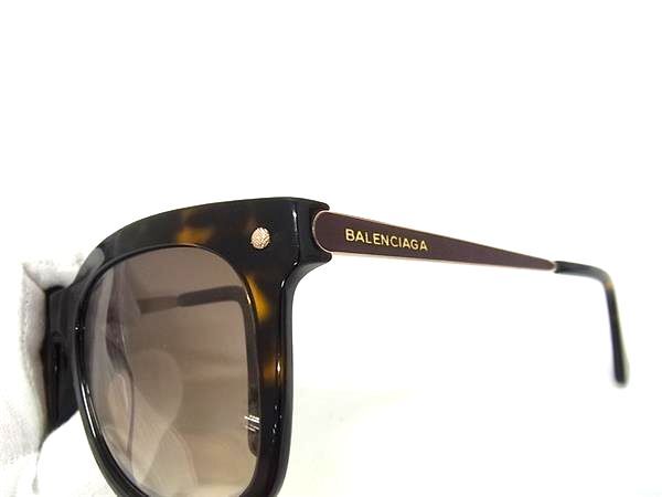 BALENCIAGA バレンシアガ サングラス - BA 74-D ブラウン レンズ:ブラウングラデーション プラスチック ユニセックス べっ甲調 美品